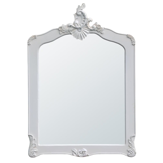 Provence Boudoir French Rococo Antique White Mirror