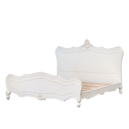 Boudoir Provence Antique White Rococo Bed