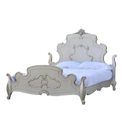 Boudoir Provence Silver Rococo Bed