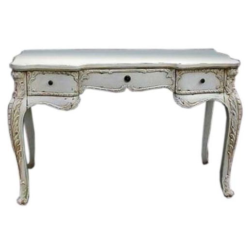 Provence Antique White 3-Drawer Desk Dressing Table