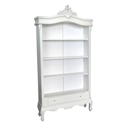 Provence Pure White Wooden Bookcase