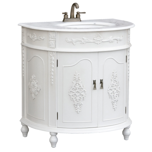 Provence Antique White Sink Cabinet