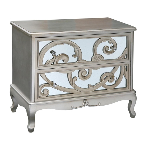 Provence Argent Paisley Fretted Chest of Drawers