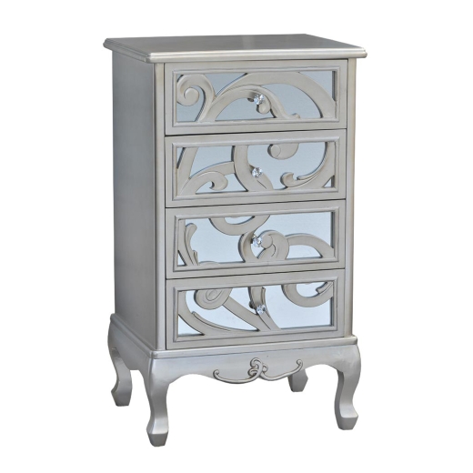 Provence Argent Paisley Fretted Chest of Drawers 