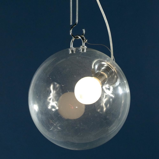 Silver Contemporary with Glass Sphere Chandelier Light