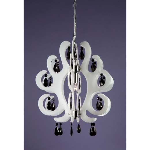 Silhouette White Curl Acrylic Chandelier Light