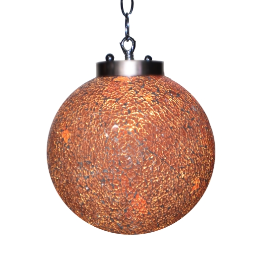 Contemporary Orange Sparkle Globe Chandelier Light