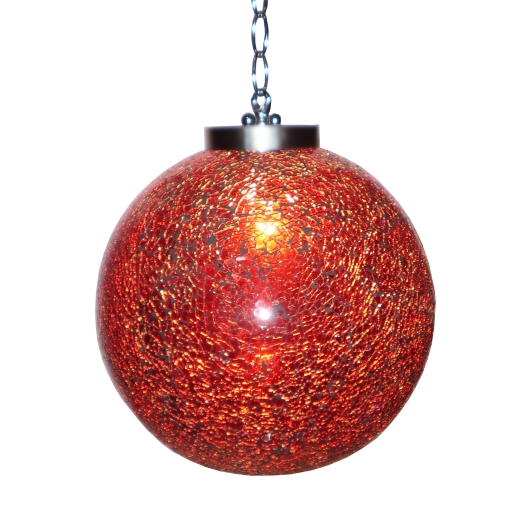 Red Sparkle Globe Ball Pendant Light