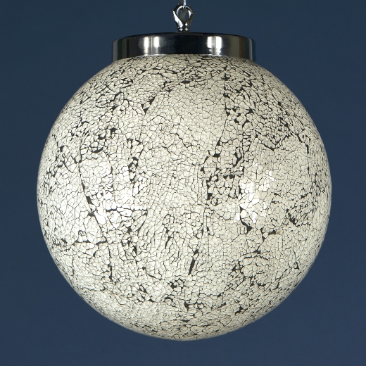 White Sparkle Globe ball pendant light
