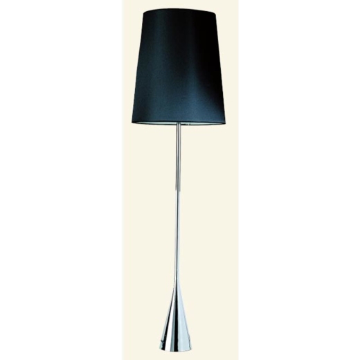 Contemporary Black and Chrome Floor Lamp 