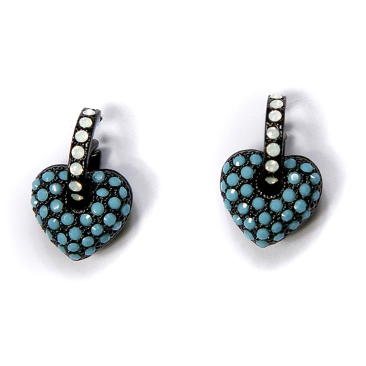 Heart Drop Earring - Turquoise