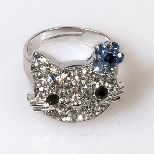 Kitty Flower Ring - Light Sapphire