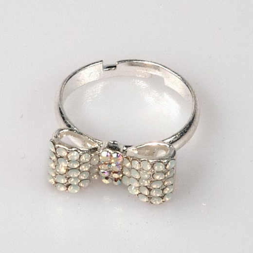 Mini Bow Ring - White Opal