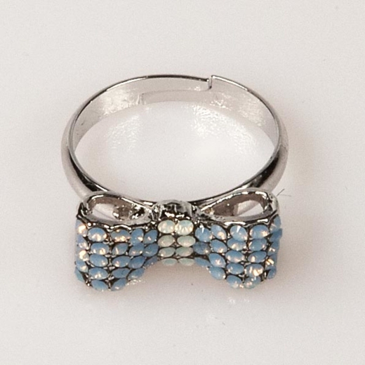 Mini Bow Ring-White Opal Star Shine