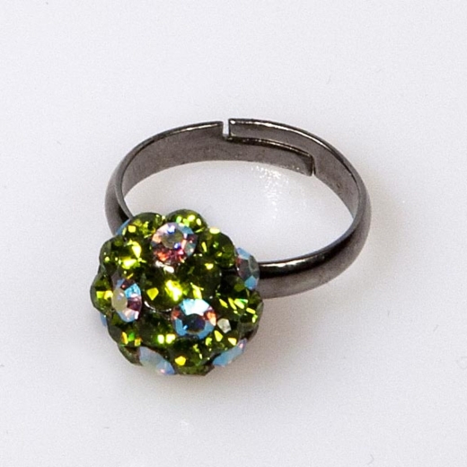 Olive Mini Ball Ring