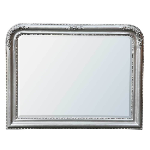 Louis Philippe Champagne Silver Gilt Leaf Overmantle Mirror