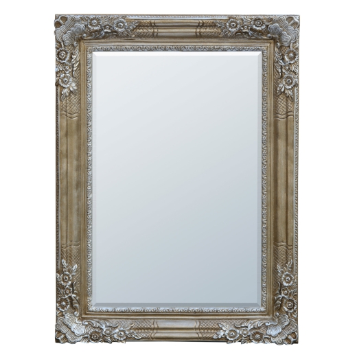 Orleans Antique Style Silver Bevelled Landscape Portrait Decorative Wall Mirror