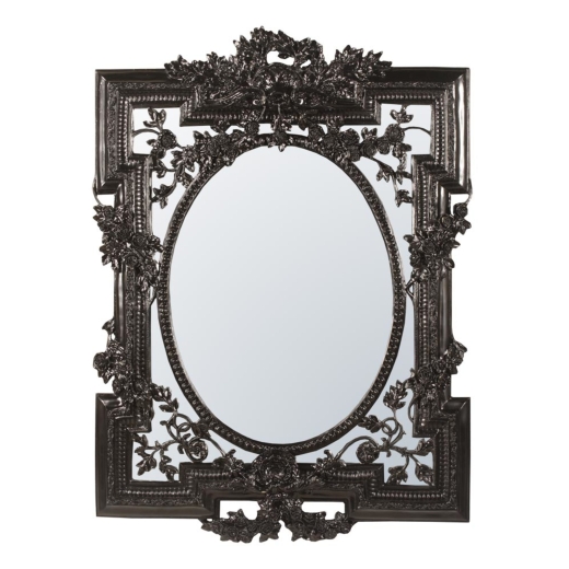 Florette Black Bevelled Mirror 