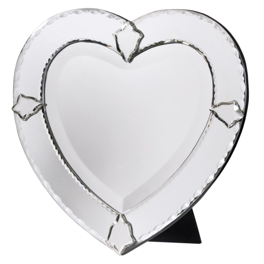 Venetian Heart Shaped Bevelled Decorative Table or Wall Bedroom Mirror