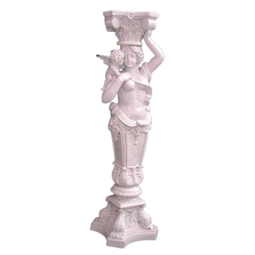 White Clay Paint Crack Lady Planter Stand