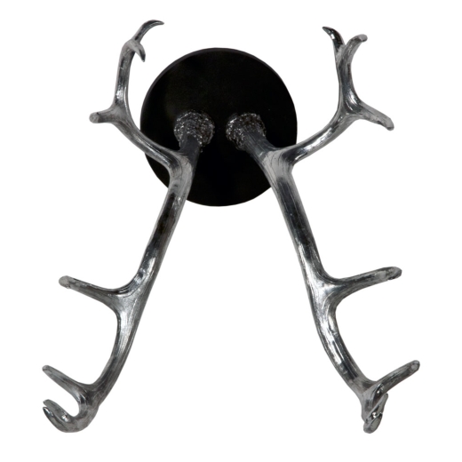 Silver Antler Decorative Wall Trophy