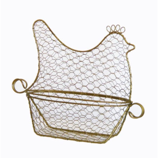 Iron Hen Shaped Egg Basket