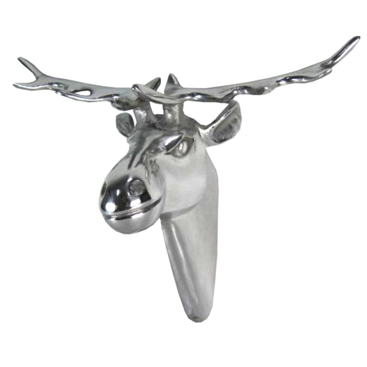Aluminium Silver Quimsical Moose Head Trophy Head