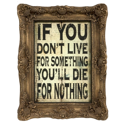 Retro Signs Proverb Vintage Plaque Frame Wall Art Hang, If you don't live..