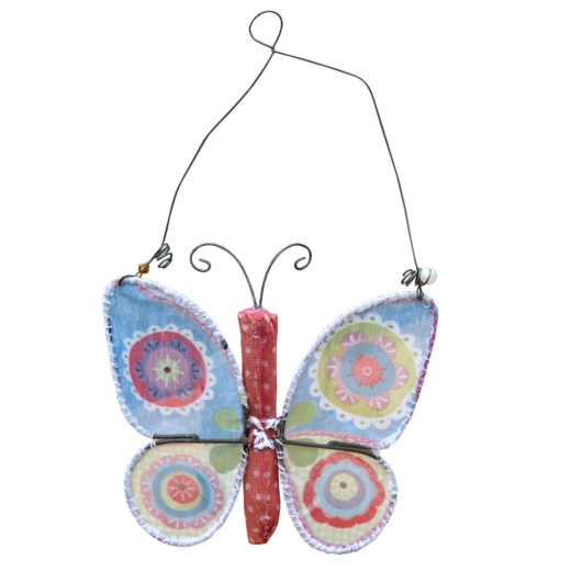 Retro Signs Vintage Plaque Metal Crochet Wall Art Hang with Butterfly