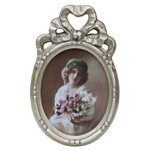 Silver Gilt Leaf Photo Frame Bows and Ribbons 