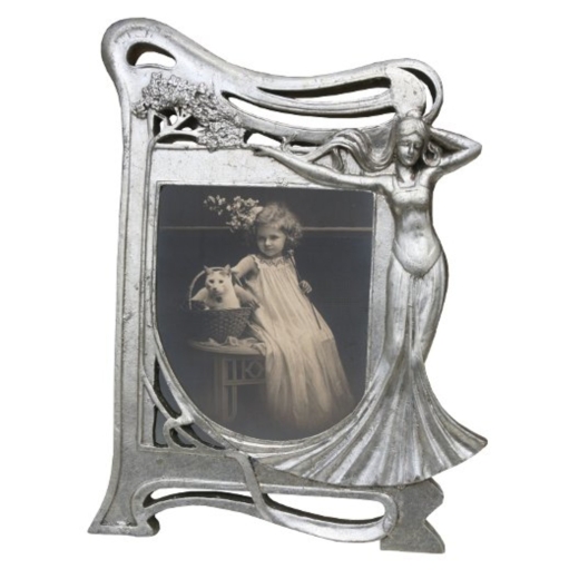 Art Nouveau Silver Gilt Leaf Photo Frame