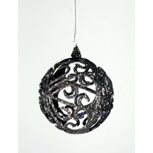 Decorative Items - Black Sparkley Hanging Ball Decoration