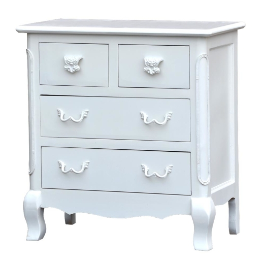 Pure White 4-Drawer Cabinet