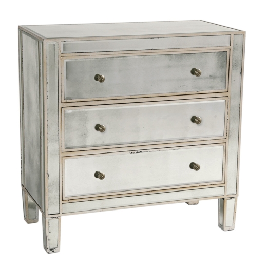 Antique Silver 3-Drawer Cabinet
