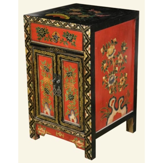 Lou Lan Chinoiserie Painted Cabinet