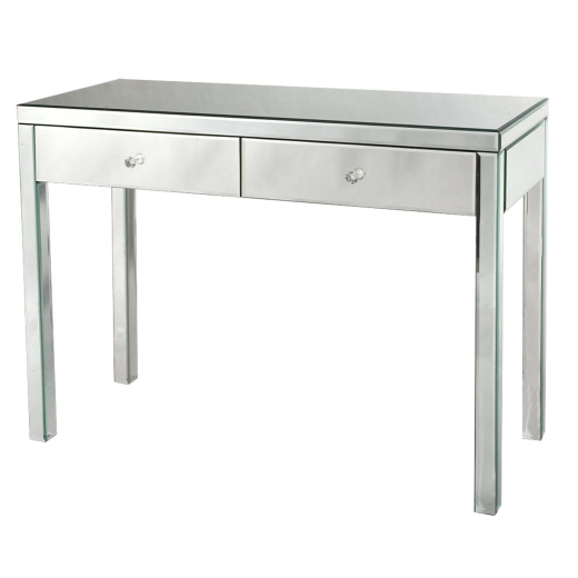 Venetian Mirrored 2-Drawer Console Dressing Table - No Etching
