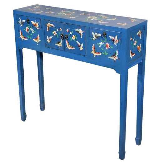 Lou Lan Chinoiserie Blue Table