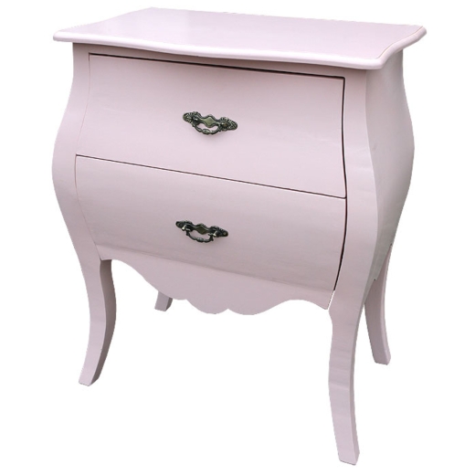 High Gloss Soft Pink Bombe Chest