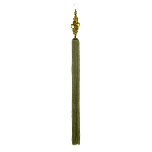 Olive Long Tassel  with Crystal