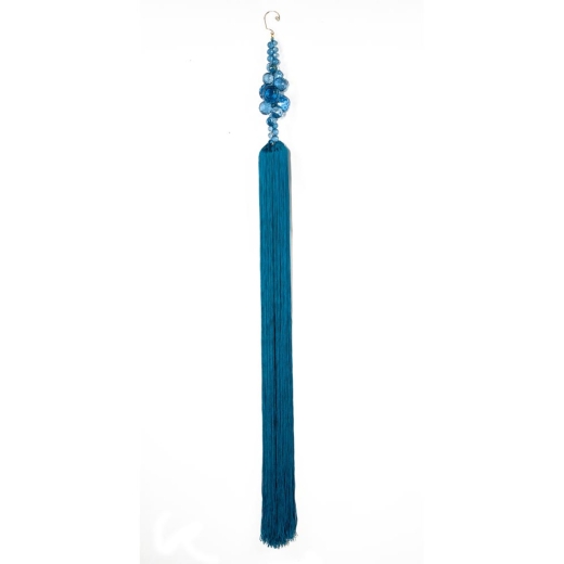 Turkis Blue Long Tassel with Crystal