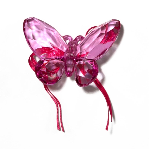 Fuchsia Butterfly with Ribbon