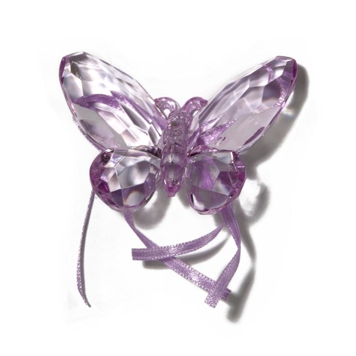 Lilac Butterfly with Ribbon