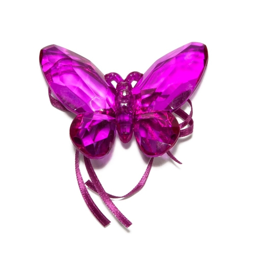 Purple Butterfly with Ribbon