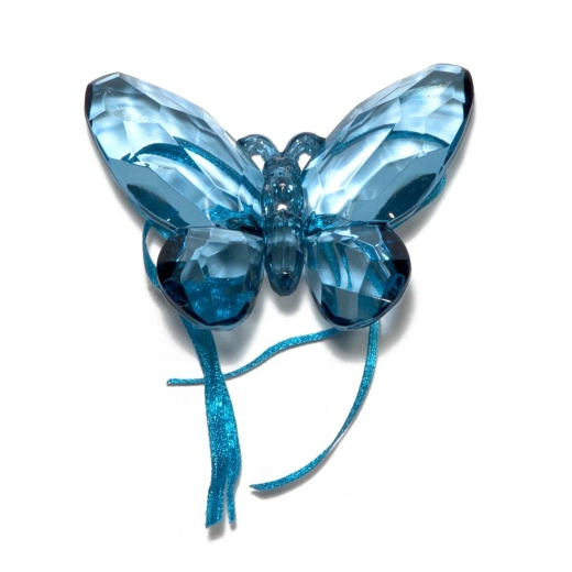 Turkis Blue Butterfly with Ribbon
