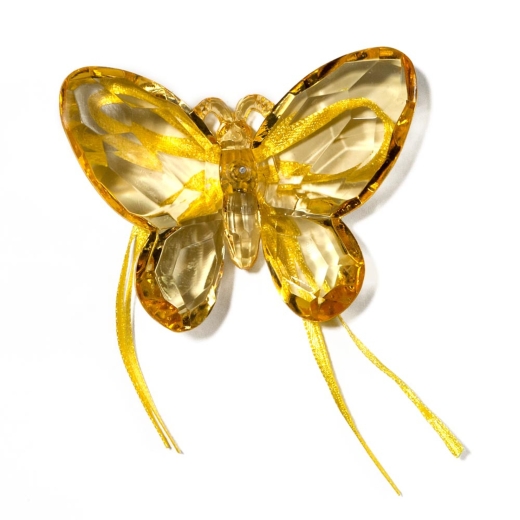 Gold Butterfly with Ribbon