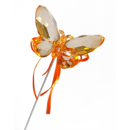 Orange Butterfly with Ribbon