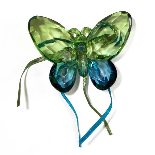 Green/Turkis Blue Two Tone Butterfly with Ribbon