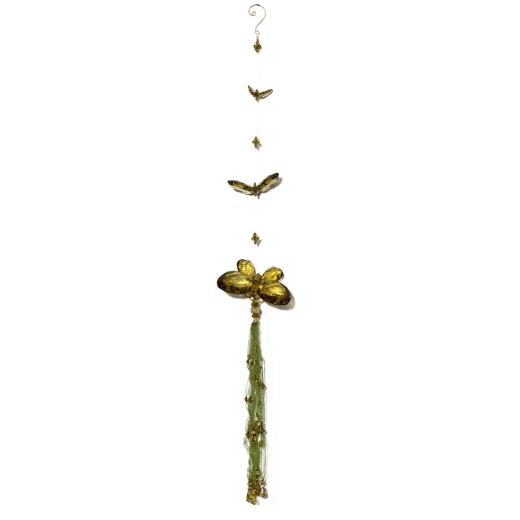 Olive Three Butterfly Chain with Tassel