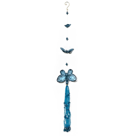 Turkis Blue Three Butterfly Chain with Tassel