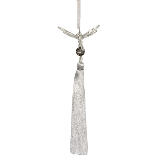 Clear/White Dragonfly with Tassel 